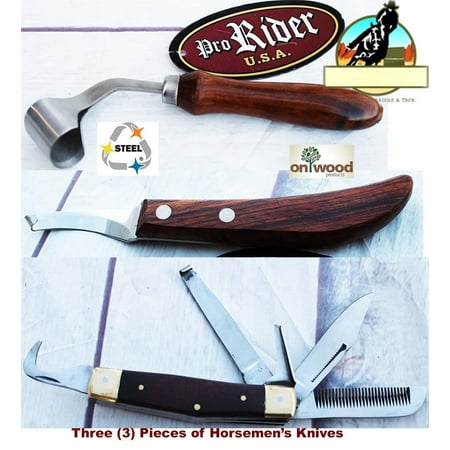 Horse Farrier Tool Kit (3) Grooming Horsemen Hoof Multipurpose Knife (Best Grooming Tools For Horses)