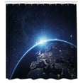 thumbnail image 3 of Ambesonne Earth Shower Curtain, Planet from the Space, 69"Wx75"L, Dark Blue, 3 of 3