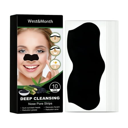 RAGUPEL Blackhead Pore Strips, Blackhead Remover Deep Cleansing Charcoal Strips, Black Head Nose Strips