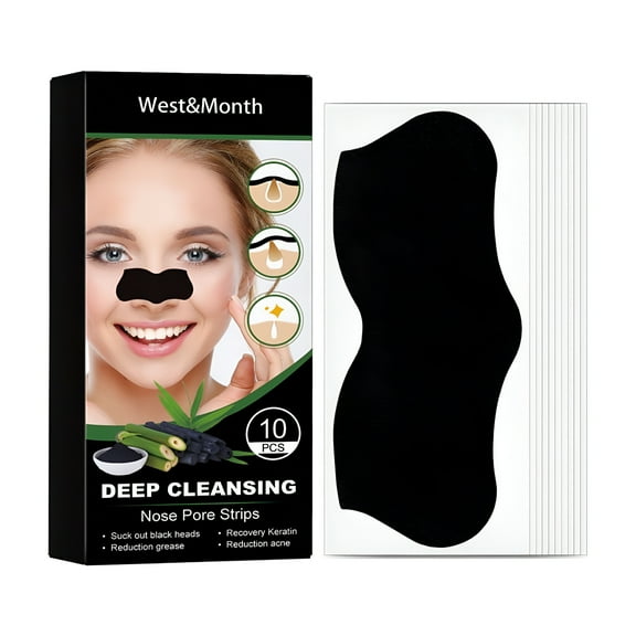 RAGUPEL Blackhead Pore Strips, Blackhead Remover Deep Cleansing Charcoal Strips, Black Head Nose Strips