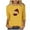 Yellow, variant on QQAMB Christmas Shirts for Women Sparkly Rhinestone Wine Glass Graphic T-shirt Loose Casual 3/4 Sleeve Holiday Tops Black M