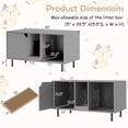 thumbnail image 6 of Spaco 40 Inch Cat Litter Box Enclosure for 2 Cats Hidden Cat Washroom, Cat House, Gray, 6 of 10