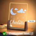 thumbnail image 3 of Luz de noche de luna personalizada para niñas, regalos de cumpleaños de Navidad para niños personalizados, luz de noche de acrílico, decoración de guardería para bebé personalizada, lámpara de noche c, 3 of 6