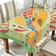 thumbnail image 4 of Cinco De Mayo Theme Rectangle Tablecloth, Dust Proof Anti Wrinkle Wipeable Table Cloth Tabletop foration of Dinner Kitchen Wedding Holiday Party 60"x60" Decor Gift, 4 of 7