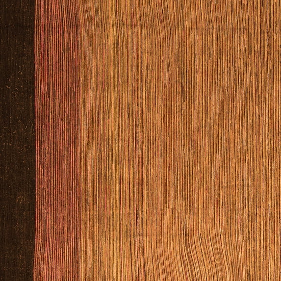 Ahgly Company Indoor Square Abstract Orange Modern Area Rugs, 6' Square