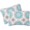 thumbnail image 4 of DriftAway 3 Pièces Ensemble de Couette Réversible Couvre-Lits Médaillon Motif Floral Couverture Prélavé, 4 of 4