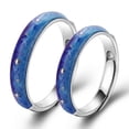 thumbnail image 3 of Adjustable Copper Couple Rings Starry Sky Matching Rings Lovers Celestial Promise Jewelry Gift Idea For Lovers, 3 of 5