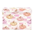 thumbnail image 2 of Large Lidded Bin Foldable Storage Baskets Boxes Cubes Lids with 2 Handles for Home Bedroom Office Pink and Peach-colored Pumpkins 16.5"x12.6"x11.8", 2 of 7