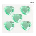 thumbnail image 5 of Heart Rhinestone Stickers Acrylic Crystal Gems Multipurpose Decorative Handheld Clothes Scrapbooking DIY Crafts Necklace Grass Green, 5 of 5