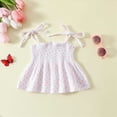 thumbnail image 5 of HCNTES Toddler Baby Girl Smocked Outfit Ruffle Halter Shirt Pants Set Toddler Bell Bottom Outfit Summer Clothes  clothes under $5.00 size 3 girls(2-3 Years,White), 5 of 9