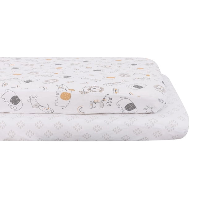 George Baby 2-Pack Jersey Mini Crib Sheets