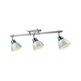 thumbnail image 2 of Golden Lighting-3602-3SF CH-SF-Duncan - Three Light Semi-Flush Mount Track Light Seafoam Glass, 2 of 3