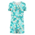 thumbnail image 7 of ClodeEU Womens Fashion Printed Pajama Sets ,Henley Neck Short Sleeve Short 2 Piece Summer Sleepwear Mint Green 02,Womens Plus XXXL, 7 of 7