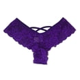 thumbnail image 5 of CHGBMOK 4PC Sexy Panties for Women Lace Flowers Low Waist Underwear Panties G-String Lingerie Thongs, 5 of 9