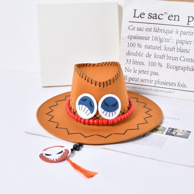 Sombrero de paja del rey Luffy de One Piece, igual que el de Junior Rojo Baace, accesorios de cosplay de animación de vaquero, sombrero de vaquero.