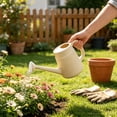 thumbnail image 4 of 2L Long Mouth Watering Can with Needle Nozzle for Houseplants & Gardening – Durable Plastic, Comfortable Grip, Ideal for Potted Plants, Balcony & Indoor Gardening,Beige, 4 of 6