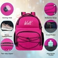 thumbnail image 7 of WOLT Pink Bowling Ball Bag 2Ball Bowling Backpack with Protective Foam Padded & Shoe Compartment, 7 of 7