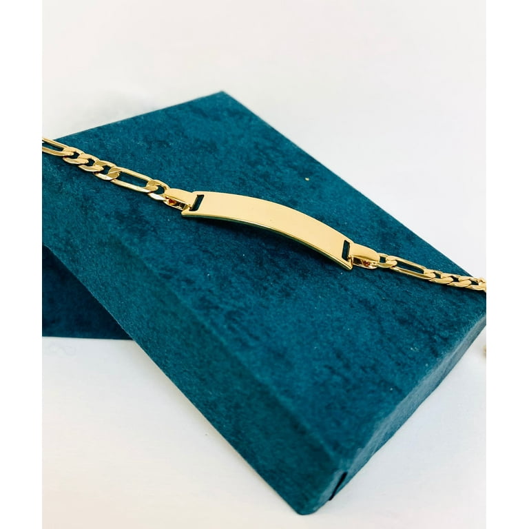 Prime Jewelry 269 18K Gold Filled Baby ID Figaro Link Prime Jewelry 269 18K Gold Filled Baby ID Figaro Link