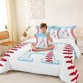 thumbnail image 3 of Manfei Personalized Initial A Twin Bedding Sets 7-Piece,Baseball Bedding Comforter Set, 3 of 7