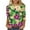 Multicolor Plus Size Blouse for Women_w, variant on CYMMPU Spring Tops Round Neck Loose Fit Tunic Tops Boho Blouses for Women Dressy Casual Fall Fashion Shirts 3/4 Sleeve Flower Pattern Lightweight Basic T-Shirts Multicolor XXXXXL