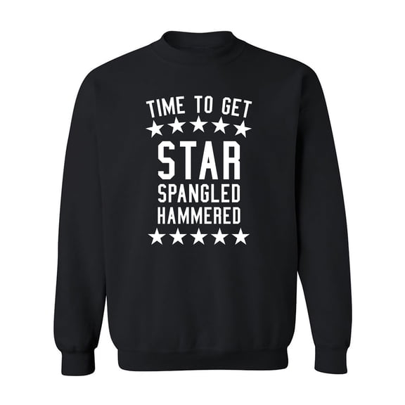 Time To Get Star Spangled Crewneck Sweatshirt