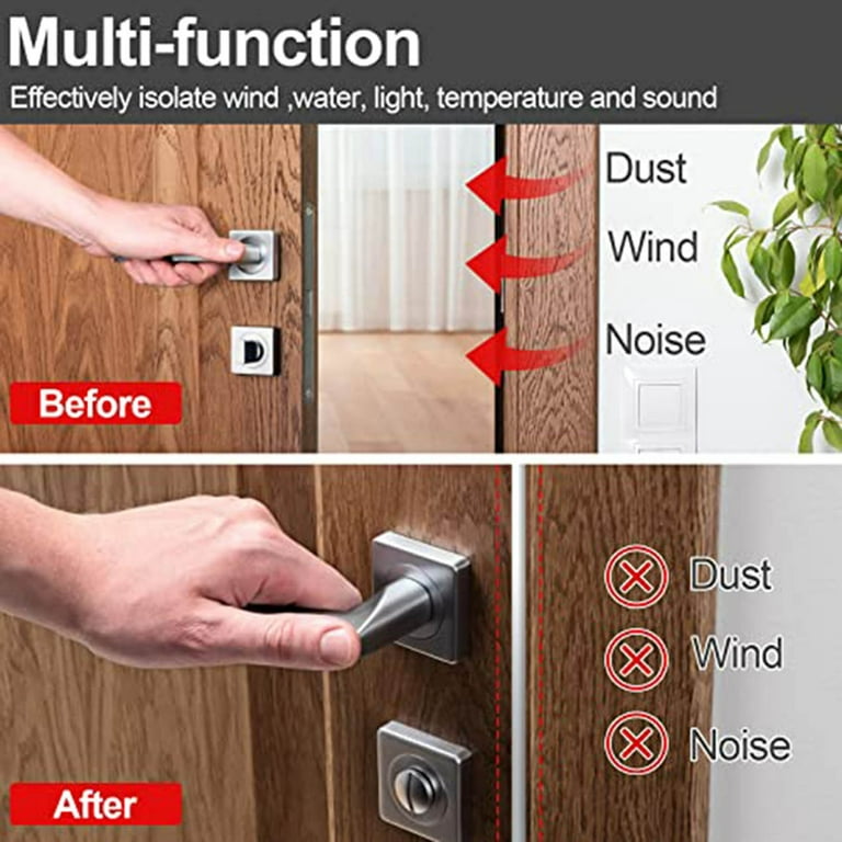 Pjtewawe Acoustic Foam Silicone Door Weather Stripping Door Seal Strip For  Doors & Windows Multi Layer Soundproof Holes Self Adhesive Backing Seal  Easy Cut To Size 