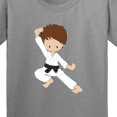 thumbnail image 4 of Inktastic Karate Boy, Cute Boy, Black Belt, Brown Hair Youth T-Shirt, 4 of 5