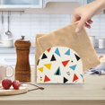 thumbnail image 2 of Yayeee Napkin Holder for Table Kitchen Paper Tissue Organization, Beige Triangles, 2 of 8