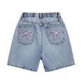thumbnail image 5 of LWNYDPLSD Teens Girls Denim Shorts Baggy High Waist Denim Shorts for Big Kids Y2k Distressed Jorts Tween Fashion Casual Jeans Summer Clothes, 5 of 9