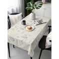 thumbnail image 6 of Blue Easter Table Cloth, Waterproof Tablecloth for Rectangle Tables, Spring Farmhouse Vintage Bunny Eggs Beige Reusable Washable Fabric Table Cover for Restaurant Kitchen Dining Tables 60"x120", 6 of 9