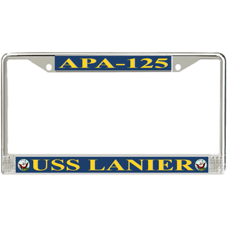 USS Lanier APA-125 License Plate Frame