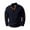 01#Navy, variant on Dwelliawo Mens Sweaters and Pullovers 1/4 Button Up Casual Long Sleeve Collar Cable Knit Sweaters Elbow Patches Winter Pullover Sweater Army Green M