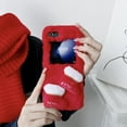thumbnail image 3 of Allytechgroup Plush Case for Samsung Galaxy Z Flip5, Fluffy Warm Smooth Faux Fur Case with Cute Stylish Christmas Doll, Lightweight Soft TPU Shock-Absorbent Non-Slip Drop Protection Phone Case - Red, 3 of 7