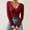 Red, variant on Thermal Shirt for Women Long Sleeve V Neck Tops Undershirt Fitted Tops for Women Fall Fashion Women'S Tops