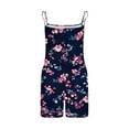 thumbnail image 3 of Nuoqisi Summer Rompers for Women Floral Beach Sleeveless Shorts Overalls Boho Outfits 2026 Jumpsuit With Pockets, 3 of 5