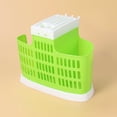 thumbnail image 4 of Multifunctional Plastic Utensil Organizer Flatware Holder with Holey Base House Rest Dish Rack Countertop Storage for Kitchen (Green), 4 of 8