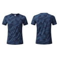 thumbnail image 6 of Eltusu Men's Athletic T-Shirts, Pullover Summer Crew Neck Printed Short Sleeve Tops Dark Blue Size XL, 6 of 7