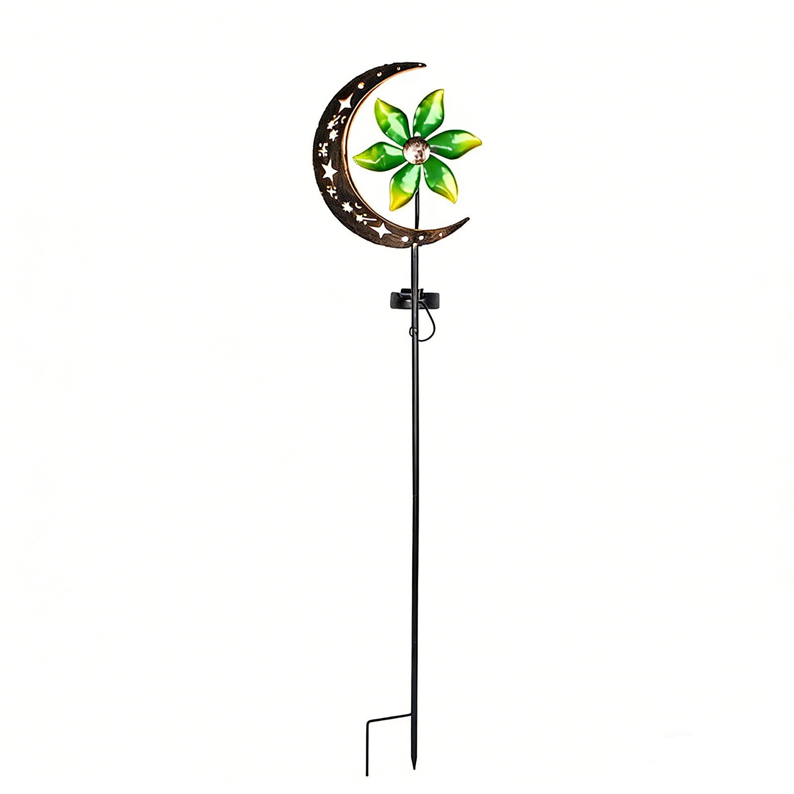 Specollect 1 Pcs Solar Powered Windmill Stake Light with Rotating Blades for Garden Paths & Courtyard Decoration Warm Glow Outdoor Ground Light