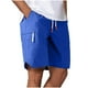 thumbnail image 2 of pstuiky Pantalones cortos para hombre, Pantalones cortos casuales de cintura elástica con bolsillos sólidos para hombre, pantalones cortos rectos, pantalones deportivos, 2 of 3