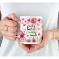 thumbnail image 3 of Koyal Wholesale Motivational Coffee Mug, Script Cursive Design, Work Hard and be Nice to People, 3 of 5