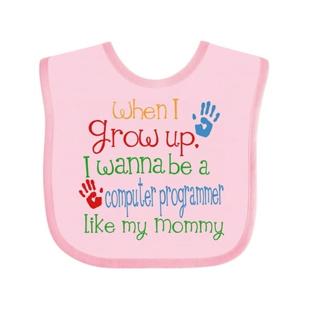 

Inktastic Computer Programmer Like Mommy Gift Baby Boy or Baby Girl Bib