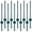 Green 49, variant on Heavy Duty Metal Fence Post 3ft 10 Pack, Steel U-Channel Garden Fence Posts for Wire Fence, Corner Anchor Posts and Gate Support