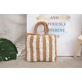 thumbnail image 2 of CoCopeaunts Round Straw Crossbody Bags for Women Small Handwoven Tote Bag Summer Beach Bag with Pearl Handle, 2 of 7