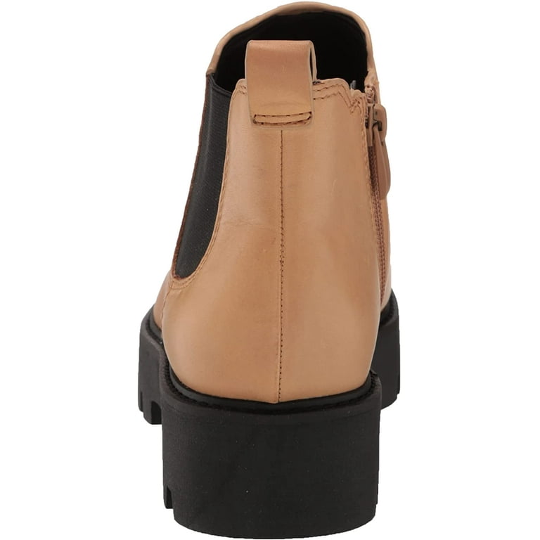 Franco Sarto Womens Booty Leather Chelsea Boots Tan 8.5 Wide (C,D,W) - Walmart.com