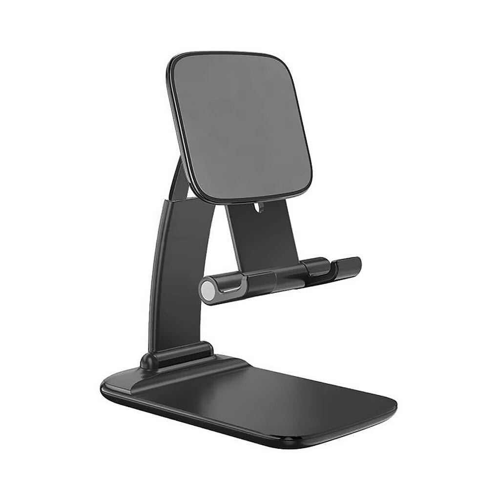 Phone Holder Foldable Adjustable Desktop Phone Stand Foldable Phone Stand Plastic Portable Mobile Bracket, Black