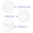 thumbnail image 3 of Uxcell 72Pack 2 x 2 Inch Mosaic Mirror Tiles, Large White Self-Adhesive Glass Stickers, 3 of 6