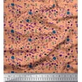thumbnail image 1 of Soimoi Blue Velvet Fabric Artistic Floral Print Fabric by Yard 58 Inch Wide, 1 of 3