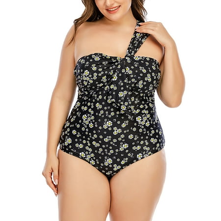 Sexy Dance Women Plus Size Floral Monokinis One Piece Swimsuit Cover Up Swimwear Ladies Bathing Suit Surfing Swimming Suit Swimming Costumes Beachwear Push Up Bra Padded Backless Tummy Control