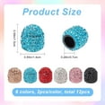 thumbnail image 2 of 12Pcs 6Colors Polymer Clay Rhinestone Bling Valve Stem Caps Universal Car Tire Valve Caps 15x14mm, 2 of 6