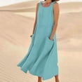 thumbnail image 2 of FAIWAD Robe Longue Sans Manches pour Femmes Tendance 2024 Robe Bohème Décontractée Ample Confortable Robe Débardeur de Plage, 2 of 5